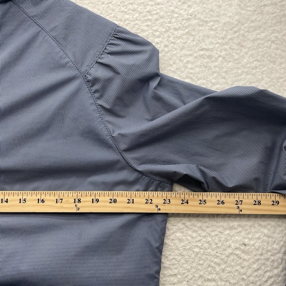 Merrell Rain Jacket, Womens XL, Blue Check, Lightweight, Hidden Hood - Picture 13 of 16